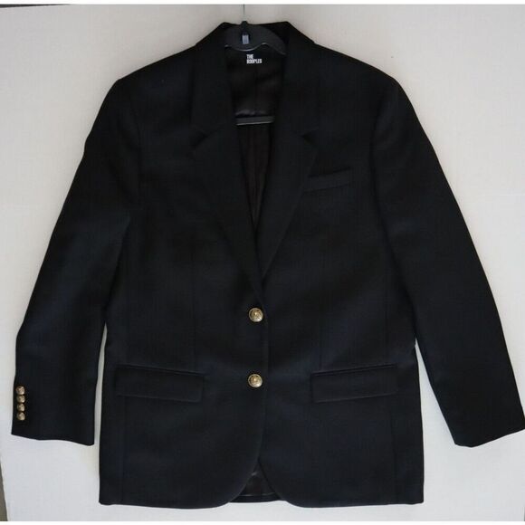 The Kooples FVES27095K Women's Sz 36 Black Wool-Blend Oversized Fit Blazer - Picture 8 of 9